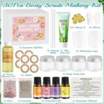 JUYRLE Body Scrub Making Kit- Make Your Own Salt Body Scrub with Almond Oil, Essential Oils, Moisturizing and Exfoliating Dry Skin Hand Foot DIY Organic Body Scrubs Gifts For Women & Men - Image 3