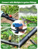Kalolary 1/4“ Drip Irrigation Hole Punch Tool Kits, Kalolary 50+1PCS Drip Tube Hole Punch for 4/7mm Tubing with Drip Plugs Drip Irrigation Punch for Garden Watering System (Hand Press Style) - Image 4