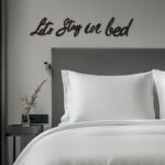 Longan Craft Let's Stay in Bed Art Deco Wooden Sign, Rustic Bedroom Wall Decor, Funny Quotes Art Sign, Valentine's Day Housewarming Gift - Image 5