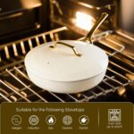 Gotham Steel Modern 11 Pc Ceramic Cookware Set, Elegantly Designed Pots and Pans Set Non Stick with Steamer, Induction Bottom, Premium Stay Cool Handles, Non Toxic PFOA Free, Oven & Dishwasher Safe - Image 5