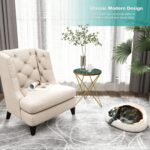 HLR Modern Round Side Table Set of 2, End Table with Marble Effect Top and Gold Metal Frame, Small Side Table for Living Room, Bedroom, Sofa and Couch, Gold Legs, Green Marble top - Image 6