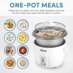 AROMA® Rice Cooker, 3-Cup (Uncooked) / 6-Cup (Cooked), Small Rice Cooker, Oatmeal Cooker, Soup Maker, Auto Keep Warm, 1.5 Qt, White, ARC-363NG - Image 3