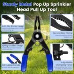 Spray Head Pull Up Tool for Pop Up Sprinklers, Sprinkler Head Tool Compatible with Rain Bird Hunter and Pull Raise Tools, Rotor Adjustment Tools for Lawn Irrigation System Repair - Image 5