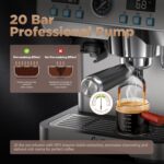 Espresso Machine with Grinder 20 Bar Professional Expresso Coffee Machines for Home Customizable 194℉-203℉ Temp Control Espresso Maker with 68oz Water Tank All-in-One Coffee Maker Cold Brew - Image 4