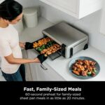 Ninja SP080 Foodi Digital Air Fry Countertop Oven with 6-in-1 Functionality, Flip Up & Away Capability for Storage Space, with Air Fry Basket, Wire Rack, Sheet Pan & Crumb Tray, Silver (Renewed) - Image 5