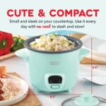 Dash Mini Ceramic Rice Cooker - Designed for Single-Serve Cooking - Compact Rice Cooker with Nonstick Removable Pot, Keep Warm Function & Easy-to-Clean Sleek Design - Aqua Ceramic - Image 3