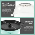 Elite Gourmet EPM330M Automatic Stirring 12-cup Popcorn Maker Popper, Hot Oil Popcorn Machine w/Measuring Cap & Built-in Reversible Serving Bowl, Great for Home Party Kids, Safety ETL Approved, Mint - Image 3