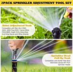 Sprinkler Head Tool Set, Sprinkler Removal Tool and Pull Up Tools Compatible with Rain Bird 1800 5000 Series, Rotor Adjustment Screwdriver for Lawn Irrigation System Repair - Image 3