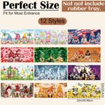 Nuanchu Seasonal Door Mat Interchangeable Doormat Inserts Entrance Welcome Mats 22 x 10 Inches Non Slip Mats Gifts for Front Door 4th of July Summer Decoration (No Frame)(Gnomes) - Image 3
