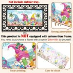 Nuanchu Seasonal Door Mat Interchangeable Doormat Inserts Entrance Welcome Mats 22 x 10 Inches Non Slip Mats Gifts for Front Door 4th of July Summer Decoration (No Frame)(Gnomes) - Image 4