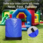 Heavy Duty Water-Resistant Inflatable Bounce House Storage Bag with Drawstring, Flat 39" x 47", for Residential & Commercial Use-Blue - Image 4