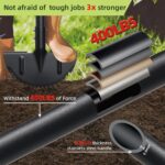 Half Moon Edger Lawn Tool - Heavy Duty Saw Tooth Manual Edgers with Sharp Blade & Wide Footplate, 38"-49" Adjustable T-Grip Handle for Landscaping, Sidewalks, Yard,Grass,Flower Bed & Garden Edging - Image 4