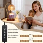 Funistree Flower Candle Warmer Lamp with Timer, Dimmable Candle Lamp Warmer, Mothers Day Birthday Gifts for Women Her Mom, House Warming for New Home Decor, Lotus Wax Warmer for Yankee Candles - Image 4