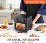 Elite Gourmet Compact 8.5Qt Air Fryer Oven – Mini Countertop Air Fryer with Adjustable Time & Temperature Controls, 800W, Includes Air Fry Basket, Bake Pan & Recipes, Black - Image 5