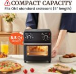 Elite Gourmet Compact 8.5Qt Air Fryer Oven – Mini Countertop Air Fryer with Adjustable Time & Temperature Controls, 800W, Includes Air Fry Basket, Bake Pan & Recipes, Black - Image 6