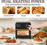 Elite Gourmet Compact 8.5Qt Air Fryer Oven – Mini Countertop Air Fryer with Adjustable Time & Temperature Controls, 800W, Includes Air Fry Basket, Bake Pan & Recipes, Black - Image 8