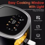 Compact Air Fryer, 9-in-1 with Smart Digital Color TouchScreen Air Fryers, View Window, Air Fry, Roast, Bake,Reheat, Dehydrate, 12 Presets,Dishwasher Safe Basket & Less Oil Nonstick,4.2QT - Image 6