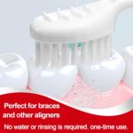 Mini Disposable Toothbrushes with Toothpaste and Toothpick, Tongue Cleaners, Reduce Bad Breath, Tongue Scraper, Prepasted Toothbrush, Pick for Work or Travel (Mint, 20pcs) - Image 5