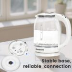 Household Electric Kettle, All 304 Stainless steel and No Plastic Contact, Automatic Shut-off,Borosilicate glass Visual Boiling, 2.0L Water Boiler & Tea Kettle Perfect For Tea & Coffee (pure white) - Image 4