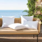 MIULEE Pack of 2 18x18 Outdoor Pillow Inserts, Outdoor Throw Pillows Water-Resistant Decorative Premium Square Pillow Stuffer Sham for Porch Swing Couch Sofa Cushion Patio Furniture - Image 4