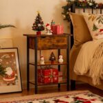 HOOBRO End Table with Charging Station, Narrow Side Table, Flip Top Nightstand with USB Ports and Outlets, Bedside Tables with Shelf for Small Spaces, Living Room, Rustic Brown BF341BZ01 - Image 3