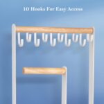 ProCase Cute Jewelry Stand, Aesthetic Jewelry Organizer for Dresser Vanity, Jewelry Holder Display for Necklaces Earrings, Gifts for Teen Girls Women, Bedroom Dorm Decor -Medium, White - Image 4