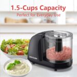Liebe&Lecker Mini Food Processor,1.5 Cup Mini Chopper for Cutting Vegetable, Garlic,Onion and Meat - Image 3