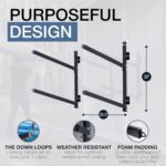 StoreYourBoard G-Kayak Wall Rack – Heavy-Duty Outdoor Kayak Rack for 2 Boats, Adjustable Storage Wall Mount Hanger, Space-Saving Outdoor Storage for Kayak Wall Mount - Holds 200 lbs - Silver - Image 4