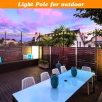 Mutovlin 2 Pack String Light Poles,10 Ft Light Poles for Outside String Lights,Outdoor Lights Pole with Fork,Metal Poles Stand for Patio Deck Backyard (10FT 2 Pack) - Image 6