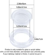 Prudiut 2 Inch Silicon Patio Table Umbrella Hole Ring for Standard Table Hole, 2 Set Umbrella Hole Ring Plug and Cap Set, Outdoor Patio Umbrella Plug for Patio Table - Image 3