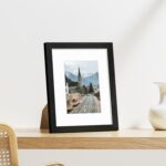 Vittanly 8x10 Picture Frames Set of 9, Shatter Resistant Plexiglass, Display 5x7 Pictures with Mat or 8x10 without Mat, Photo Frames for Wall or Tabletop, Engineered Wood, Black - Image 3