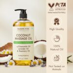 MAJESTIC PURE Coconut Massage Oil for Massage Therapy - Refreshing, and Relaxing - Natural Oils - for All Skin Types - Men and Women - 8 fl oz - Image 3