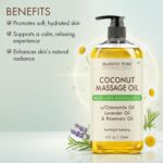 MAJESTIC PURE Coconut Massage Oil for Massage Therapy - Refreshing, and Relaxing - Natural Oils - for All Skin Types - Men and Women - 8 fl oz - Image 4