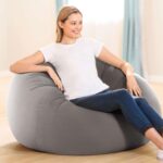 INTEX 68579EP Beanless Bag Inflatable Lounge Chair: Corduroy Textured Flocking – Durable Vinyl – Folds Compactly – 220lb Weight Capacity – 45" x 45" x 28" - Image 3