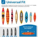 Kayak Cover 10ft 600D Waterproof Heavy Duty, Full Coverage Canoe Cover with UV Protection & Dust Resistant – for Indoor/Outdoor Storage, Fishing Boats, Paddle Board, Includes Storage Bag - Image 4
