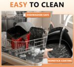 Air Fryer 3.17QT with Clear Window, Simple Operation Airfryer Non-Stick Basket Dishwasher Safe, Square Airfryer, Air Fry, Roast, Reheat, Dehydrate, Bake, 400°F Rapid Air Crispy Technology, Red - Image 5