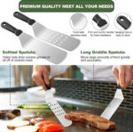 35PCS Griddle Accessories Kit, Flat Top Grill Accessories Set for Blackstone and Camp Chef, Grill Spatula Set with Enlarged Spatulas, Basting Cover, Scraper for Outdoor Barbecue - Image 4