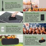 35PCS Griddle Accessories Kit, Flat Top Grill Accessories Set for Blackstone and Camp Chef, Grill Spatula Set with Enlarged Spatulas, Basting Cover, Scraper for Outdoor Barbecue - Image 8