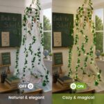 Ivy Vine String Lights, 23FT 73 LED Lighted Garland with Green Leaves, USB & Battery Powered, Room Wall, Dorm, Bedroom, Patio Decor, Warm White - Image 3