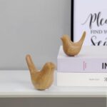 Notakia Wood Look Ceramic Birds Statues Home Decor Modern Style Decorative Ornaments for Living Room, Bedroom, Office Desktop, Pottery barn Decor - Image 4