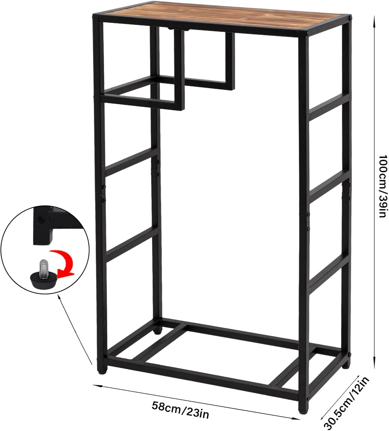 Yohsnor Indoor Firewood Rack - 23 x 39 Inches Durable Firewood Holder for Indoor and Outdoor Use - Elegant Fireplace Storage Solution & Stylish Home Decor - Image 3