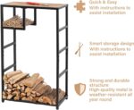 Yohsnor Indoor Firewood Rack - 23 x 39 Inches Durable Firewood Holder for Indoor and Outdoor Use - Elegant Fireplace Storage Solution & Stylish Home Decor - Image 5