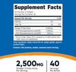 Nutricost Omega 3 Fish Oil - 2500MG, 120 Softgels (40 Serv) - Fish Oil, Wild Caught! 1200mg EPA 850mg DHA - Non-GMO, Gluten Free - Image 3