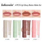 4 PCS Lip Glossy Butter Nourishing Balm,Lightweight,Non-Sticky,Long-lasting Lip Care Set - Image 5