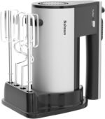 600W Electric Hand Mixer Kitchen Handheld Mixer 10 Speed Powerful with Turbo for Baking Cake Lightweight & Personal Electric Mixer with Egg Baking Beaters Dough Hooks, Whipping Mixing Cookies - Image 5