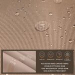 ULTCOVER Patio Parasol 600D Waterproof Outdoor Offset Banana Style Umbrella Cover - Fits Cantilever Offset Umbrella 7.5-11.5 Feet - Image 5