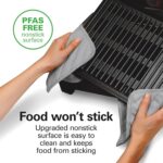 Hamilton Beach Electric Indoor Searing Grill with Viewing Window & Adjustable Temperature Control to 450F, 118 sq. in. Surface Serves 6, PFAS-Free Removable Nonstick Grate, Stainless Steel - Image 5