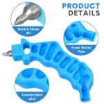 Hestya 2 Pcs 2-in-one Drip Irrigation Tubing Hole Punch and Fitting Insertion Tool and 50 Pcs 1/4" Drip Irrigation Fittings Kit 25 Barbed Connectors 25 Plugs, Easier 1/4" Fitting Emitter Insertion - Image 4