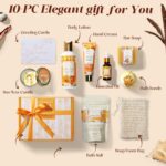 Birthday Gifts for Women, Almond Milk & Honey Relaxing Spa Gift Baskets for Women, Self Care Gifts Home Bath and Body Gifts Set for Mom, Girlfriend, Sister, Female Friends, Coworker - Image 3