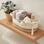 Decorative Toilet Paper Basket – Beautiful Bathroom Organizer for Toilet Tank Storage Decor – Boho Cotton Rope Bin with Tassel for Bathroom Accessories and as Shelf Decor - Image 3